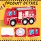 Fire Truck Piñata with Hanging Loop Blindfold Bat and Confetti Filler for Kids Boys Firefighter Firetruck Theme Birthday Party Decorations Supplies